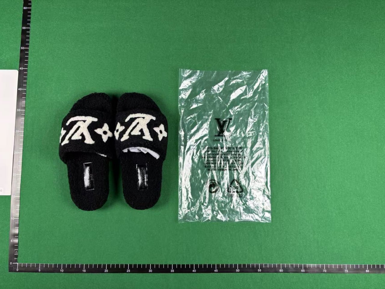  Louis Vuitton LV Monogram Faux Fur Slippers -2
