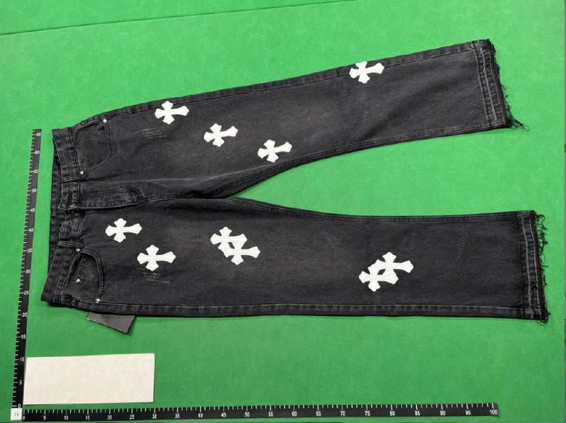  Chrome Hearts Cross Embroidered Jeans [14 CP] -3