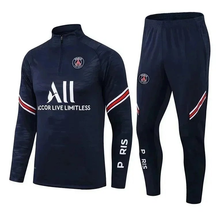 Chelsea training suit football uniform long sleeve main suit half zip jersey-1111                   -1