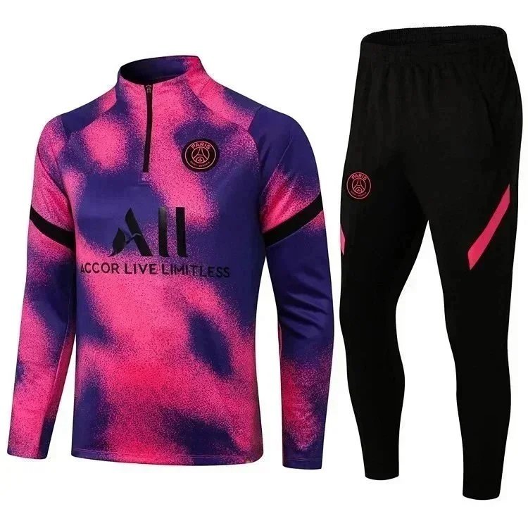 Chelsea training suit football uniform long sleeve main suit half zip jersey-1111                   -4