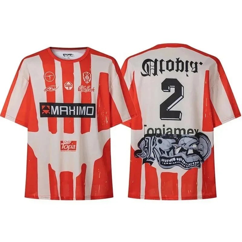 Men's football uniform loose mesh sports jersey-1119                   -6