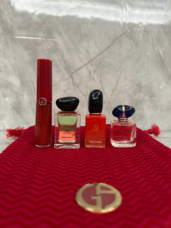 Armani perfume sample set of four with drawstring bag-3267                   -5