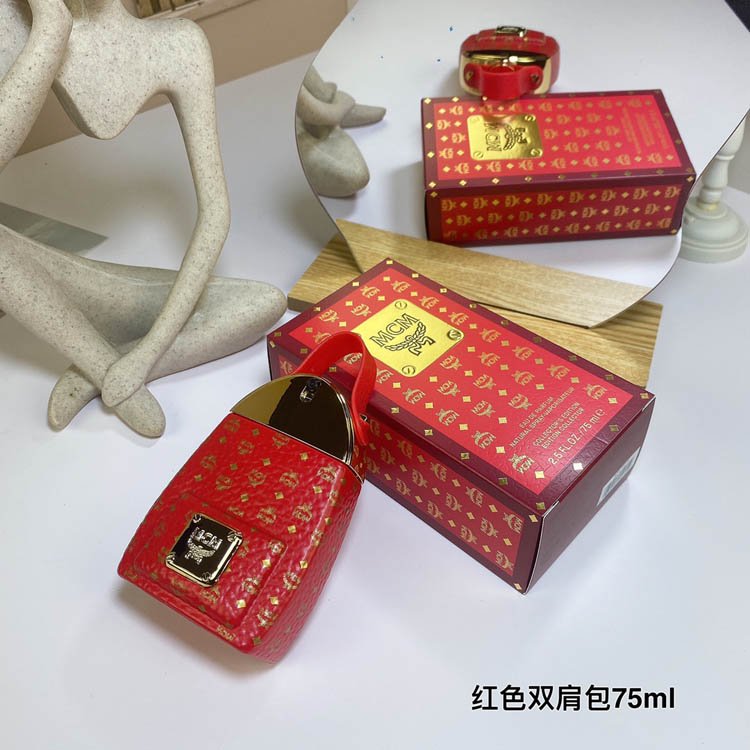 MCM red backpack women's perfume-3156                   -5