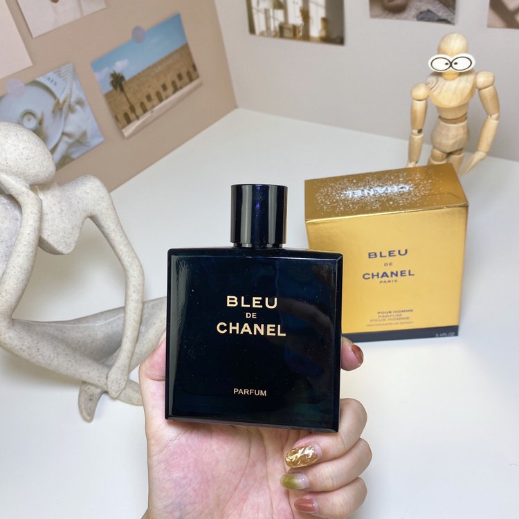 Chanel Gold Blue Perfume-3006                   -3